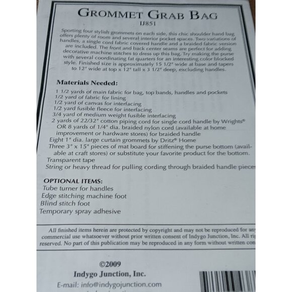 VTG Indygo Junction Grommet Grab Bag Pattern Beach Bag Boho - Picture 5 of 5